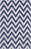 Safavieh Cambridge vloerkleed - 120x180 cm - Blauw/Ivoor - Zig-Zag