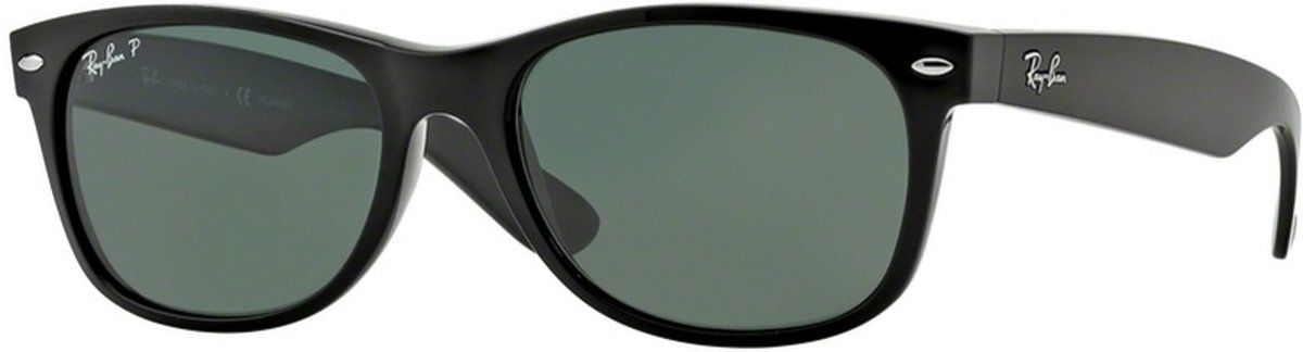 Ray-Ban RB2132 901/58 - zonnebril - New Wayfarer (Classic) - Black/Green - Polarized - 55mm