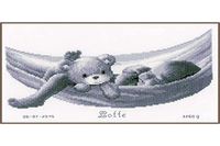 VERVACO Kruissteek Borduurpakket Geboorte Baby BABY HANGMAT Handwerkpakket voor Wanddecoratie 27 x 19 cm
