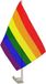 Merkloos / Sans marque Shoppartners Bv Regenboog Pride thema autoraamvlag - 28 x 44 cm - polyester