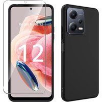 XEPTIO Pack Coque Noire TPU et Protection Écran Verre Trempé pour Xiaomi Redmi Note 14 Pro 4G