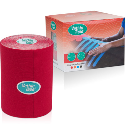 VetkinTape Red 10 cm x 5 m rol (1ST) rood