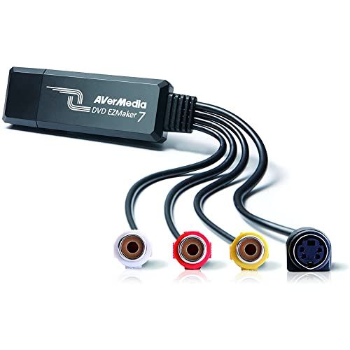 AverMedia DVD EZMaker 7 - VHS/8 mm/Hi8 videoconverter voor bewerking nabewerking [video van VHS naar pc/DVD], zwart