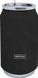 Nerthus Thermo-blik, dubbelwandig, 330 ml, roestvrij staal, zwart
