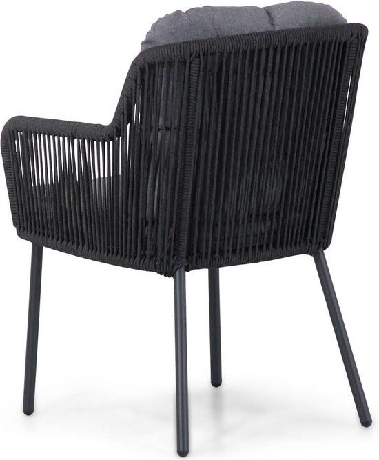 Santika Tendenza/Montana 130 cm Round Dining Set 5-Piece - Grey-Anthracite Wicker