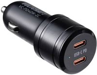 Voltcraft VC-PD40W-2C USB-oplader 40 W 2x USB-C USB PD Zwart Auto USB Power Delivery (USB-PD)