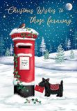 Piccadilly Greetings Kerstkaart voor die Faraway Postbox westie - 9 x 6 inch