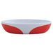 MSV 141502 Kandy zeepbakje, kunststof, 13,5 x 9,5 x 3 cm, rood