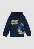 s.Oliver Kinderen Sweatshirt met capuchon en print op de voorkant navy