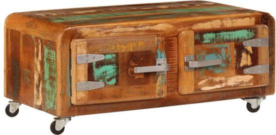 vidaXL Salontafel 85x55x40 cm massief gerecycled hout