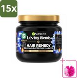 Garnier 15 x Loving Blends Masque Capillaire Charbon Magnétique - Longueurs Sèches - 340 ml