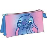 CERDÁ LIFE'S LITTLE MOMENTS Disney Stitch Etui Meisjes – 3 Vakken – School etui Roze/Blauw