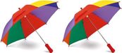 Stricker Europe Set van 2x stuks gekleurde paraplu voor kinderen 68 cm