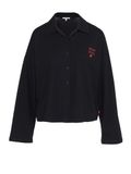 JOOP! Jeans Joop! Sleepshirt After Dark Vrouwen Zwart Effen Lange Mouw Katoen/Modal/Elastaan XXL