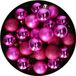 Christmas Decoration Koopman International Christmas Decoration kerstballen - 24x - 3 cm - fuchsia roze - kunststof - kerstversiering