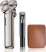 METZ Sword Elektrisch scheerapparaat voor heren, cadeauset met neushaartrimmer, 7700 rpm rotatiescheerapparaat met 45 messen, IPX7 waterdicht, nat en droog scheerapparaat, Touch Switch Electric Shaver