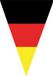 Merkloos / Sans marque Duitsland landen thema feestvlaggetjes - 5 meter - kunststof - Duitse versiering - Feestartikelen