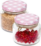 Hega Hogar Weckpot/voorraadpot Classico - 2x - 600 ml - kunststof - roze