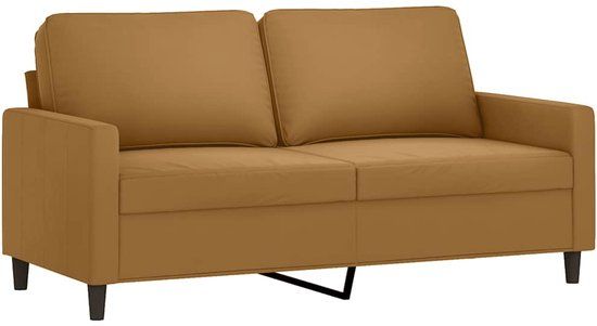 vidaXL Tweezitsbank 140 cm stof bruin