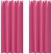 vidaXL Blackout Gordijnen met Ringen 2 st Felroze 260 x 140 cm