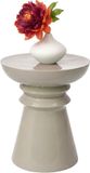 Merkloos Relaxdays Bijzettafel modern - Ø 38 cm - metaal - beige