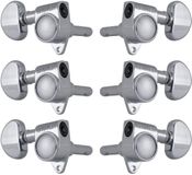 Grover 106C Locking Rotomatics, Round Button, 3+3, Chrome Gitaar stemmechanieken