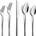 Sans marque Set de couverts 12 personnes - 60 pièces - Acier inoxydable - Argent