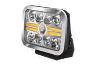 HELLA VALUEFIT LED Verstraler - Blade Chrome RE 9" - 12V / 24V - rechthoekig - Referentiegetal: 25 - Transparent - Lichtkleur: Wit/Oranje - Kabel: 500mm - voorkant - 1FJ 357 199-081