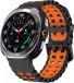 Strap-it Sport bracelet en silicone Vague - Noir/Orange