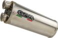 GPR Exhaust Systems Dual Inox Benelli Trk 502 17-20 Euro 4 Cat Gehomologeerde Slip On Uitlaatdemper Zwart Homologated
