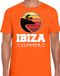 Bellatio Decorations Ibiza Zomer T-shirt / Shirt Ibiza Summer voor Heren - Oranje - M