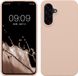 kwmobile hoesje geschikt voor Samsung Galaxy A56 5G - Hoesje met siliconen coating - Smartphone case in kokosmelk