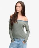 Superdry Top Langarm Athletic Essentials Spitze Gelb Größe: 38