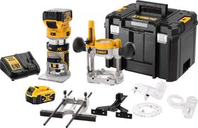 DeWalt DCW604P2-QW 18V XR Li-Ion Accu Boven- en kantenfrees set (2x 5,0Ah) in TSTAK - 30mm