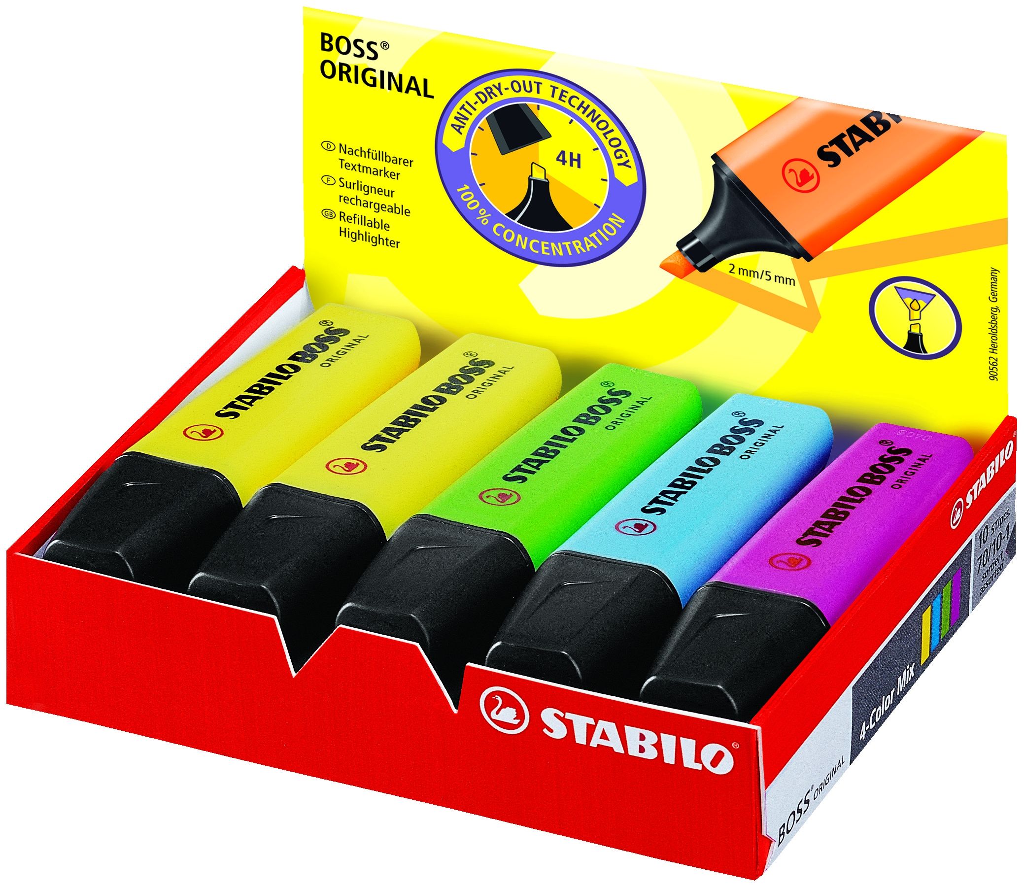 Stabilo BOSS Original - Markeerstiften - multi - 10 stuks