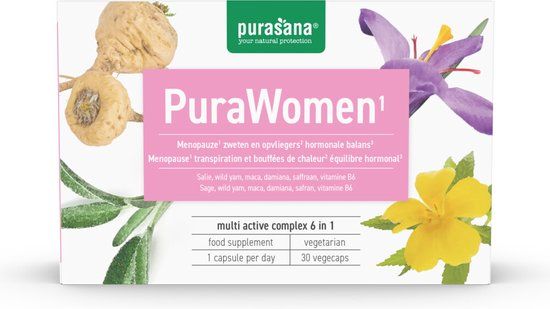 Pit&Pit PuraWomen 1 - Overgangs- en menopauzesupplement - 30 capsules