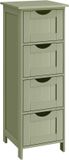 Songmics VASAGLE Badkamerkast, 4 laden, 30 x 30 x 82 cm, Groen