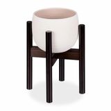 Relaxdays plantenstandaard bamboe - verstelbaar - bloempotten tot 32 cm - 35,5 cm hoog - bruin