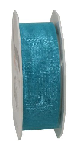 Organza Ribbon Turquoise 25mm x 25m