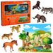 Lean Toys Figurine d'animaux sauvages Set Léopard Tigre Éléphant Cheval Parc Tableau 3D