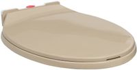 vidaXL Toiletbril soft-close quick-release ovaal beige
