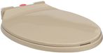 vidaXL Toiletbril soft-close quick-release ovaal beige