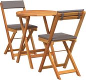 vidaXL Eettafel Set Acacia Hout Natuurlijk