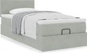 Maison Exclusive - Cadre de lit ottoman avec matelas, gris clair, 90x200 cm, velours