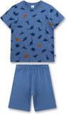 Sanetta Pyjama Blauw Dierenprint Korte Mouw Katoen Maat 116