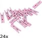 Globos Miniknijpers pakje a 24 stuks roze