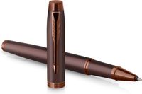 Parker IM Monochrome rollerballpen | zwarte inkt | bordeauxrode afwerking en details | fijne punt | met geschenkdoos