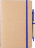 Merkloos Notitieboekje A5 - opschrijfboekje - 60 pagina's - blauw elastiek