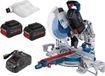 Bosch Professional 18V-305 GDC Scie à onglet - BITURBO - Avec 2x 18 V batterie (5.5 Ah) batteries et chargeur - Avec kit d'accessoires