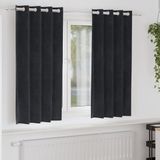 vidaXL Gordijnen 2 stuks Zwart 140 x 175 cm Fluweel